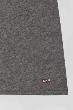 Anthracite grey stretch cotton boxers with branded waistband