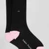 Black and pink mixed cotton socks