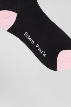 Black and pink mixed cotton socks