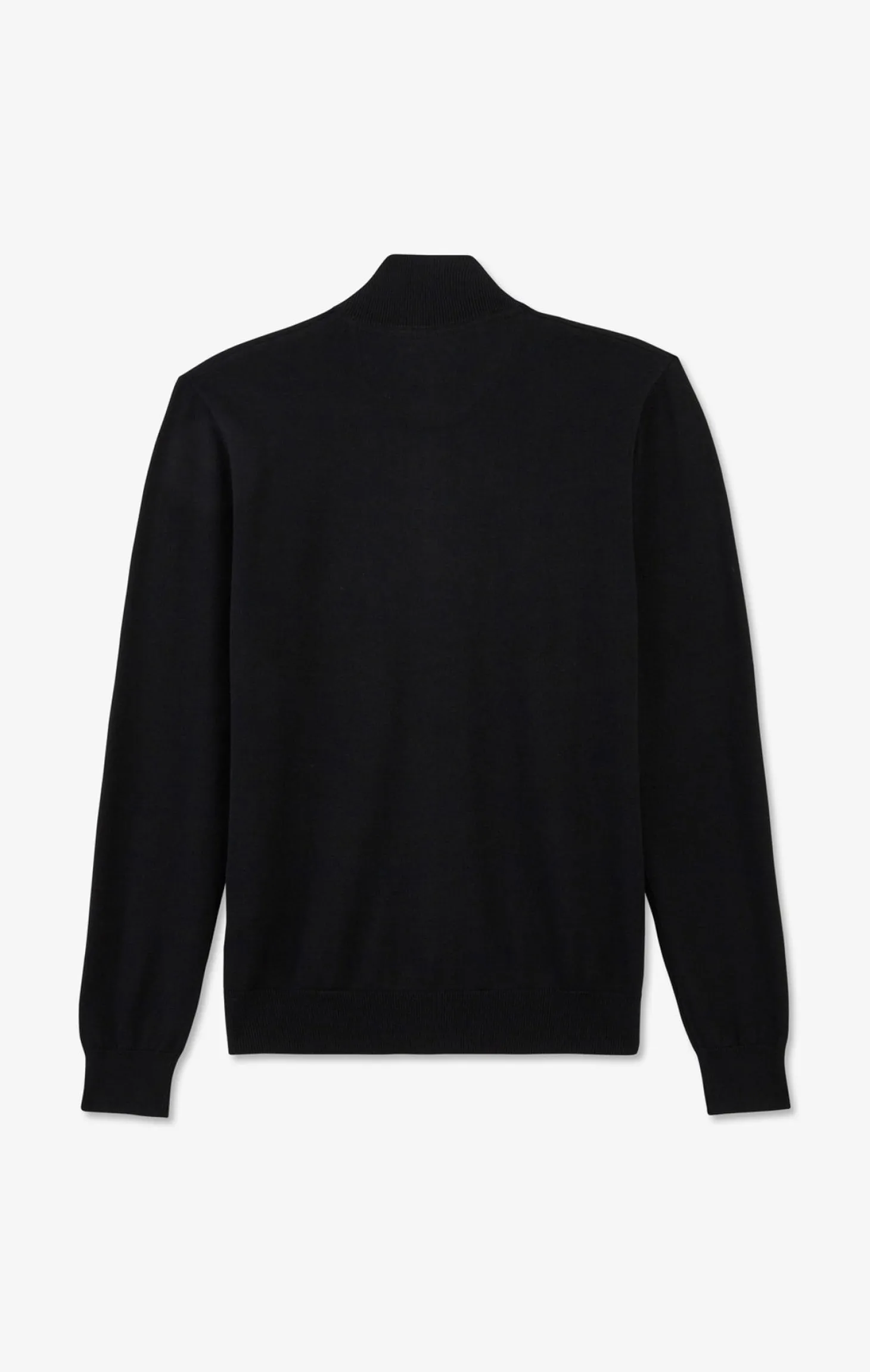 Black cotton cardigan with zipper