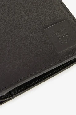 Black leather French-style wallet