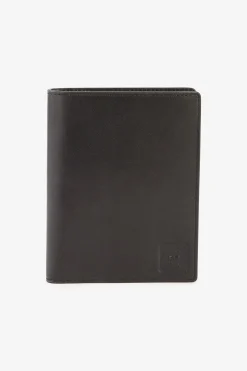 Black leather passport wallet