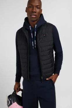 Black sleeveless down jacket