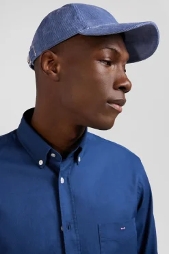 Blue corduroy cap