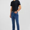 Blue jeans in stretch cotton