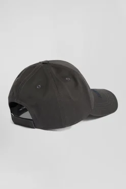 Brown cotton cap with bow tie