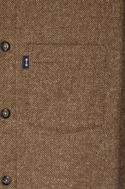 Brown mixed cotton shirt
