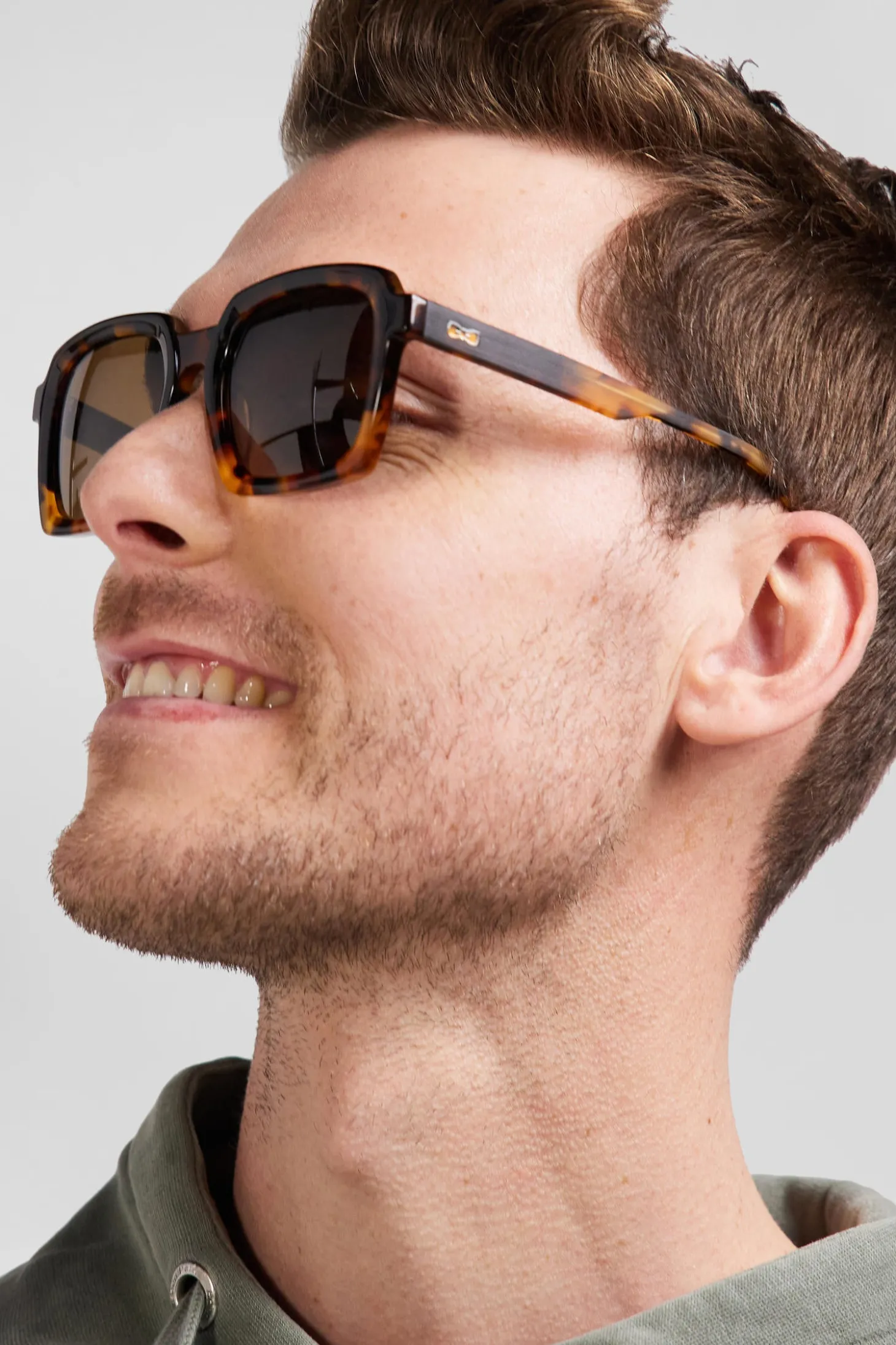Brown square acetate sunglasses