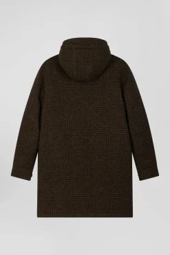 Brown wool parka