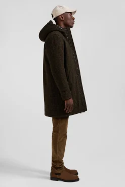 Brown wool parka