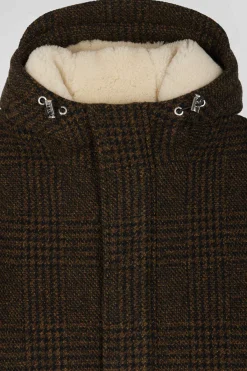 Brown wool parka