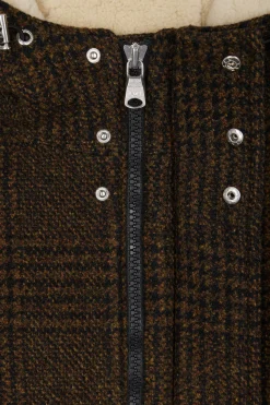 Brown wool parka