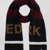 Burgundy striped scarf