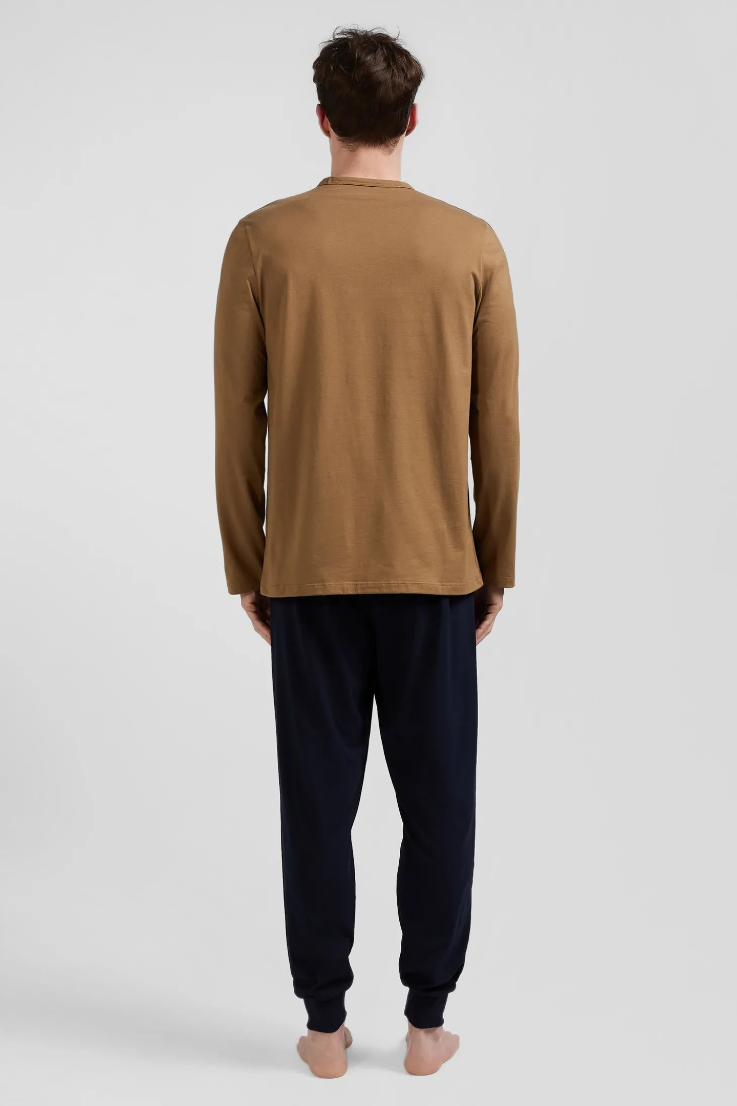 Camel long cotton pajamas