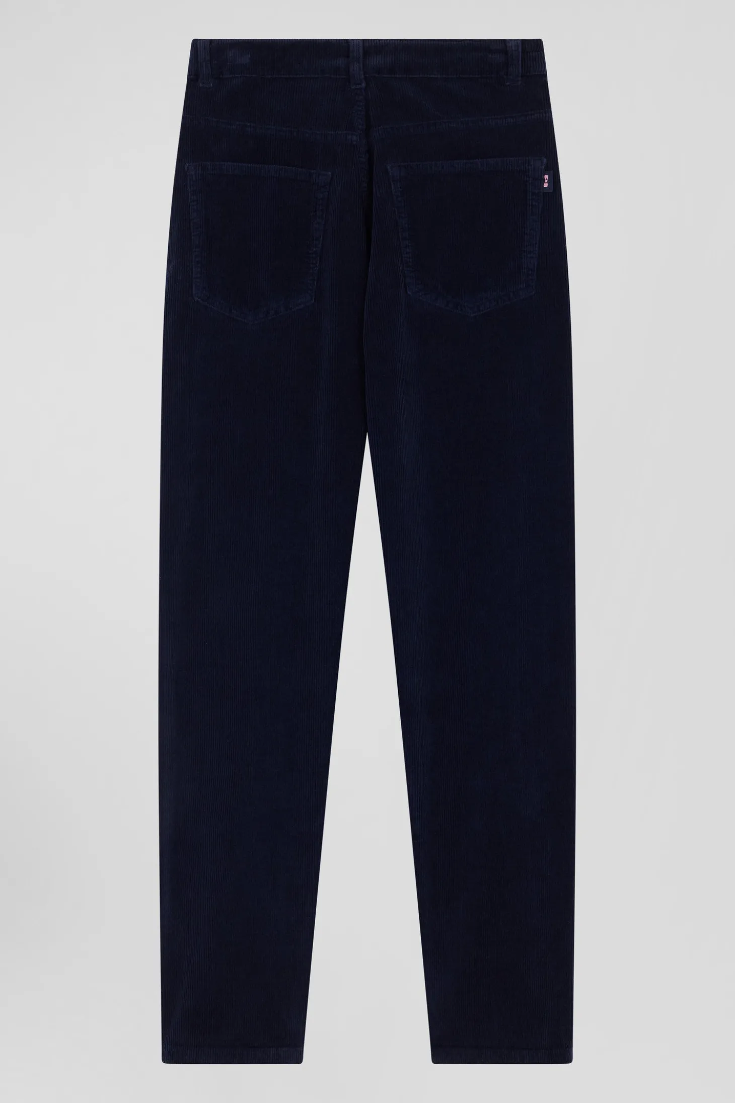 Comfort navy blue stretch cotton 5-pocket jeans