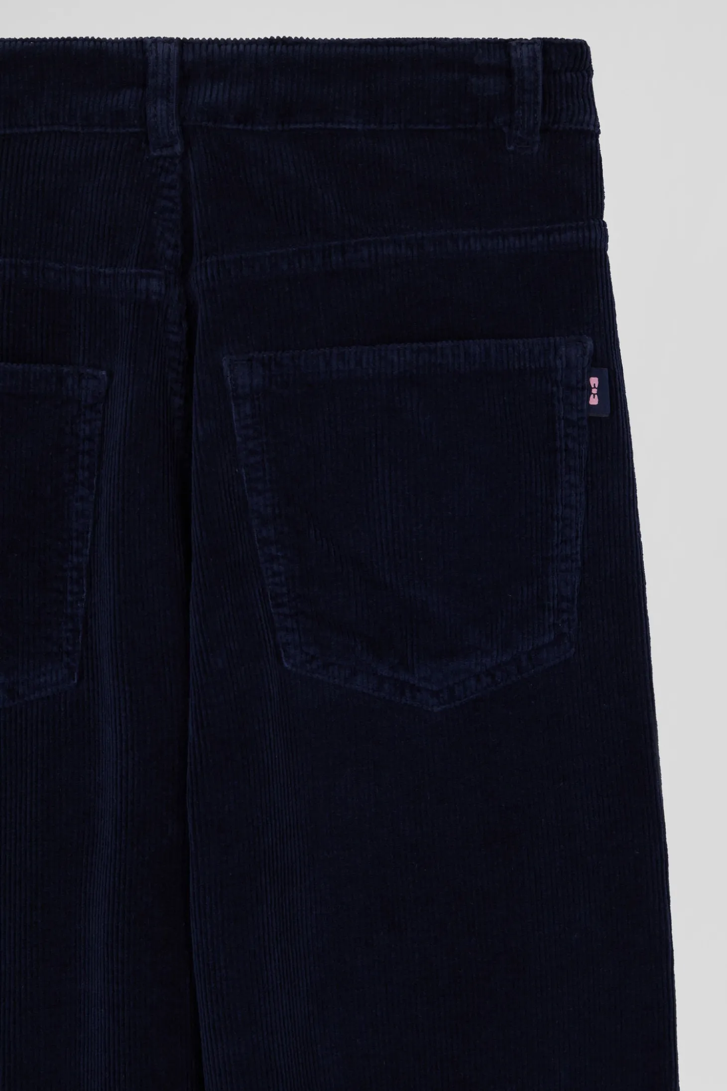 Comfort navy blue stretch cotton 5-pocket jeans