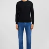 Crew black cotton jumper