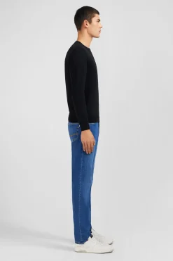 Crew black cotton jumper