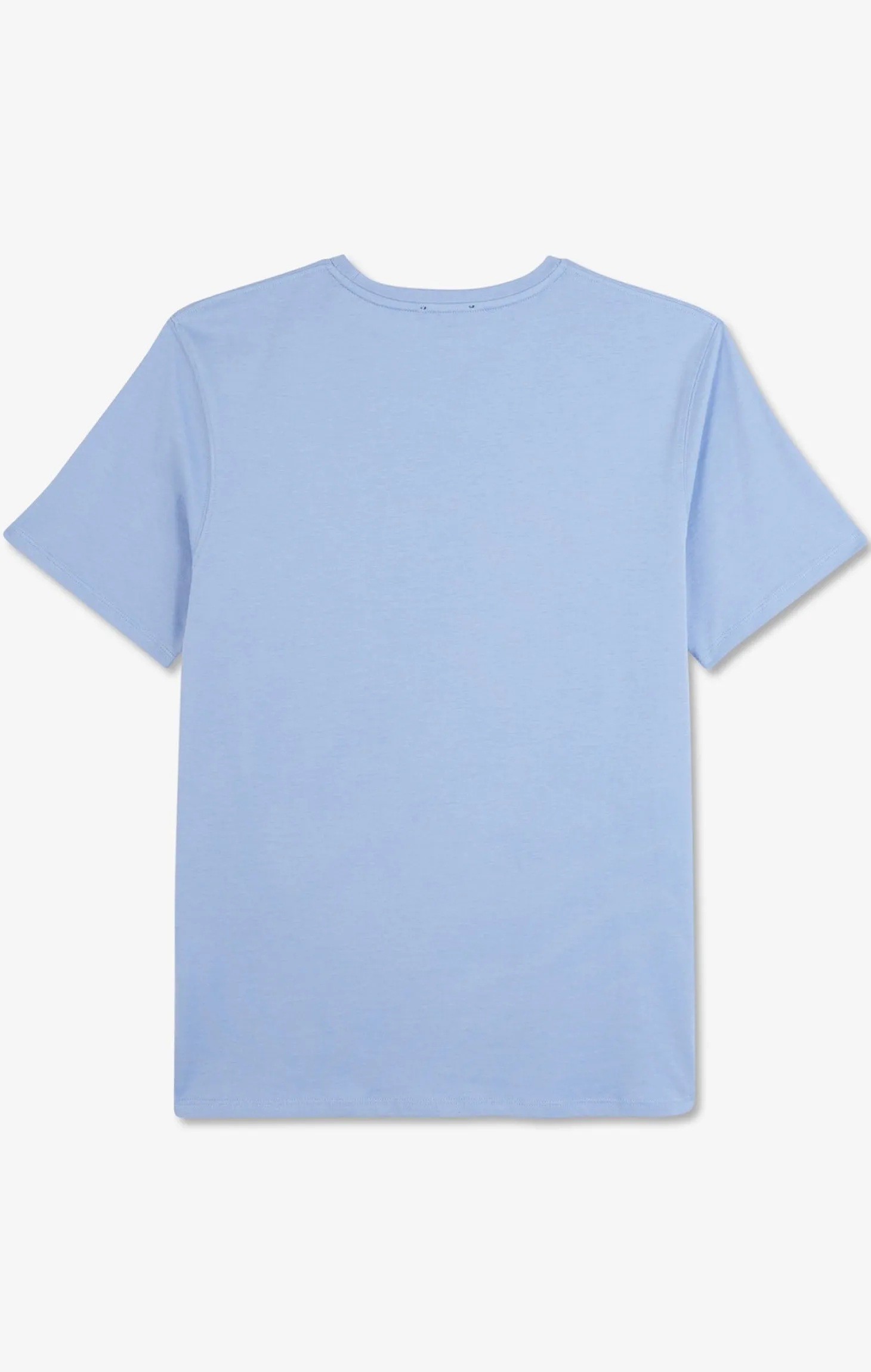 Crew neck light blue pima cotton t-shirt