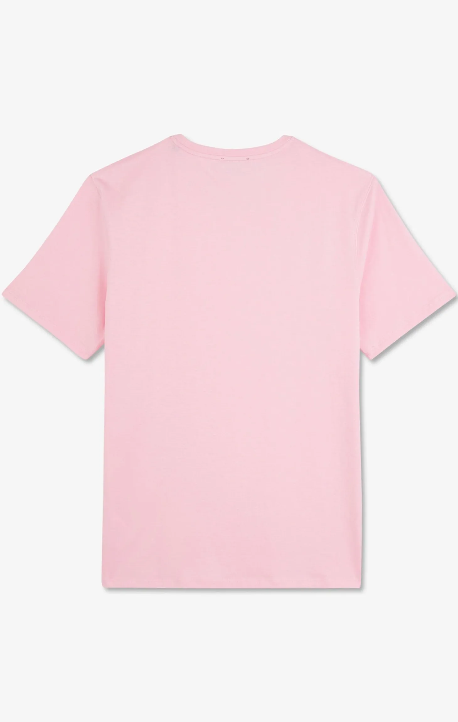 Crew neck pink pima cotton t-shirt