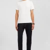Crew neck white light pima cotton t-shirt