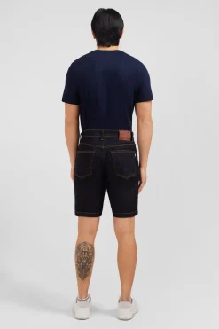 Dark blue denim shorts