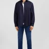 Dark blue shirt in stretch cotton