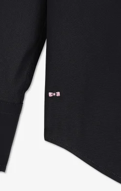 Dark blue shirt in stretch cotton