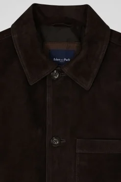 Dark brown Suede Overshirt