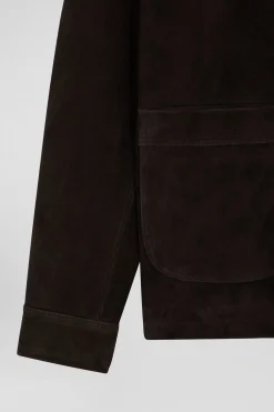 Dark brown Suede Overshirt