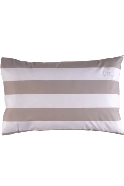 Duo of rectangular striped pillow case - grey