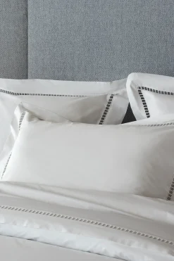 duo of rectangular white pillow case