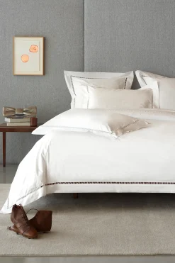duo of rectangular white pillow case