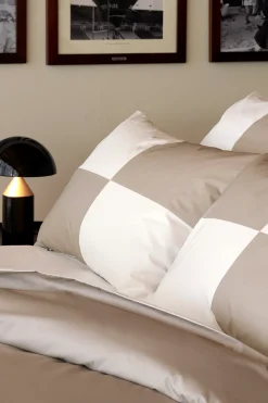 Duo of square barbarian pillow case - beige