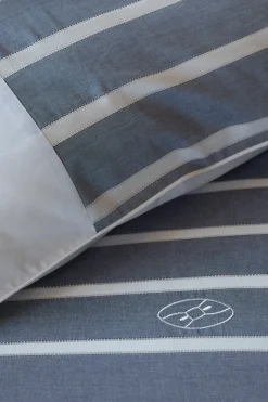 duo of square striped pillow case