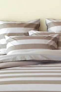 Duo of square striped pillow case