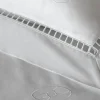 duo of square white pillow case