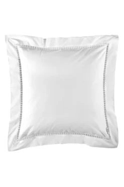duo of square white pillow case