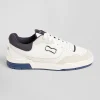 EP10 beige and navy blue leather sneakers