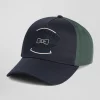 Green bicolour cotton cap