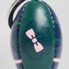 Green rugby ball key ring with Eden Park screen-print