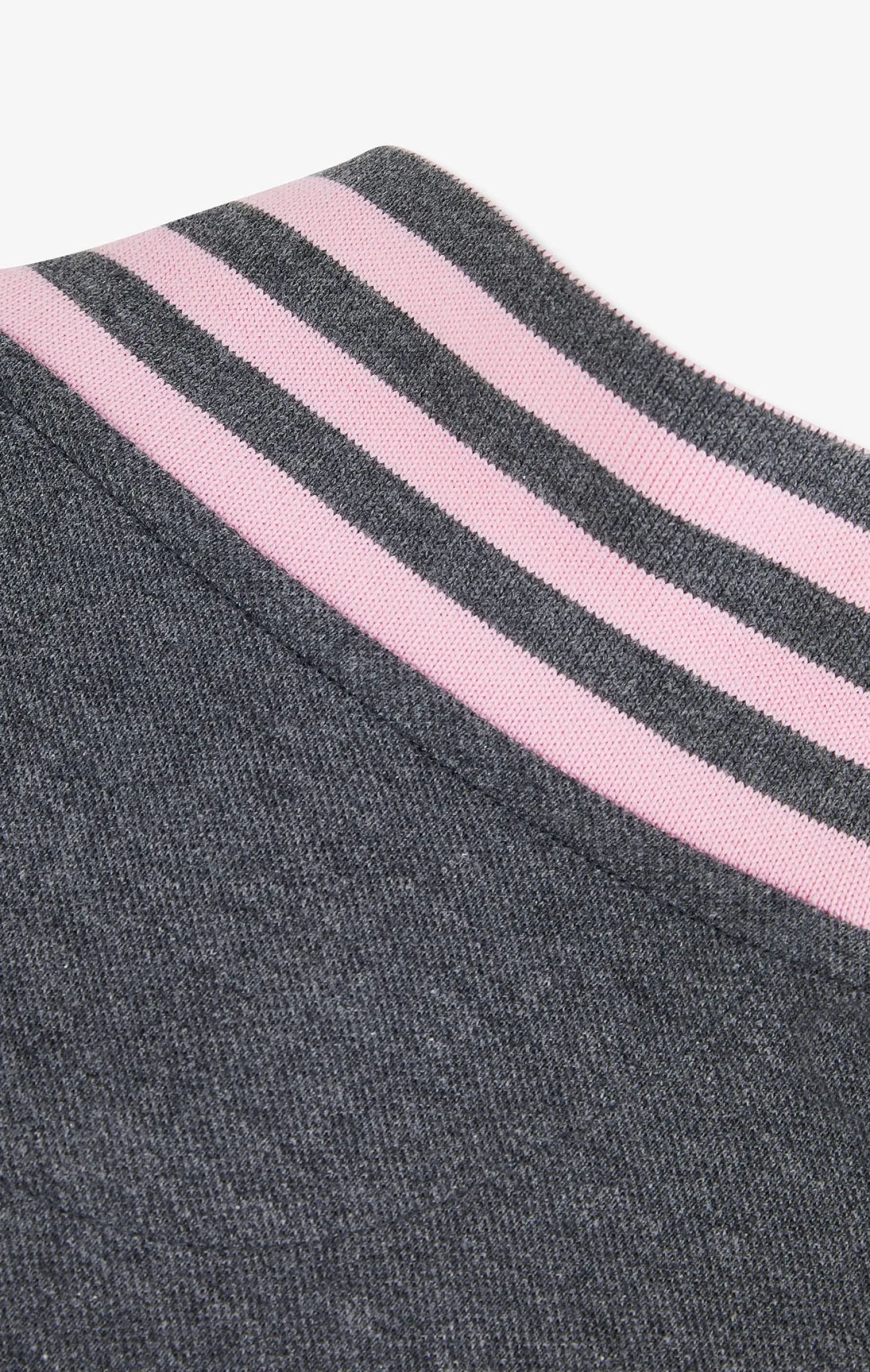 Grey pima cotton polo with contrasting accents