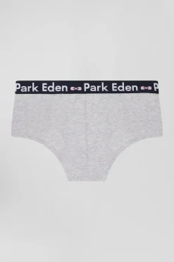 Grey stretch cotton shorty brief