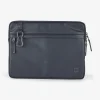 iPad case in dark blue leather