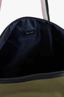 Khaki fabric travel bag