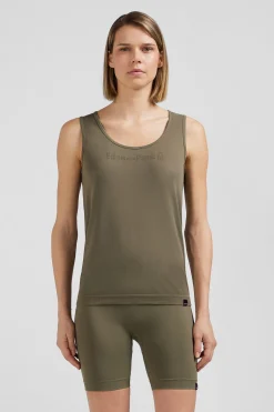 Khaki green sports tank top