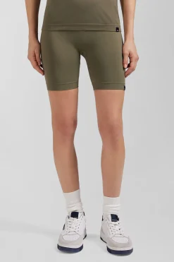 Khaki green stretch sports cycling shorts