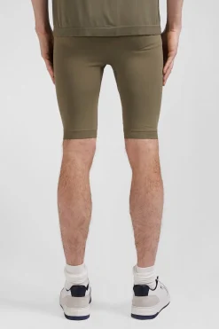 Khaki green stretch sports cycling shorts