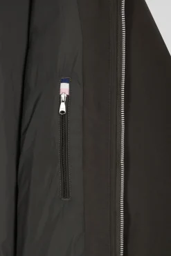 Khaki hooded zip-up jacket