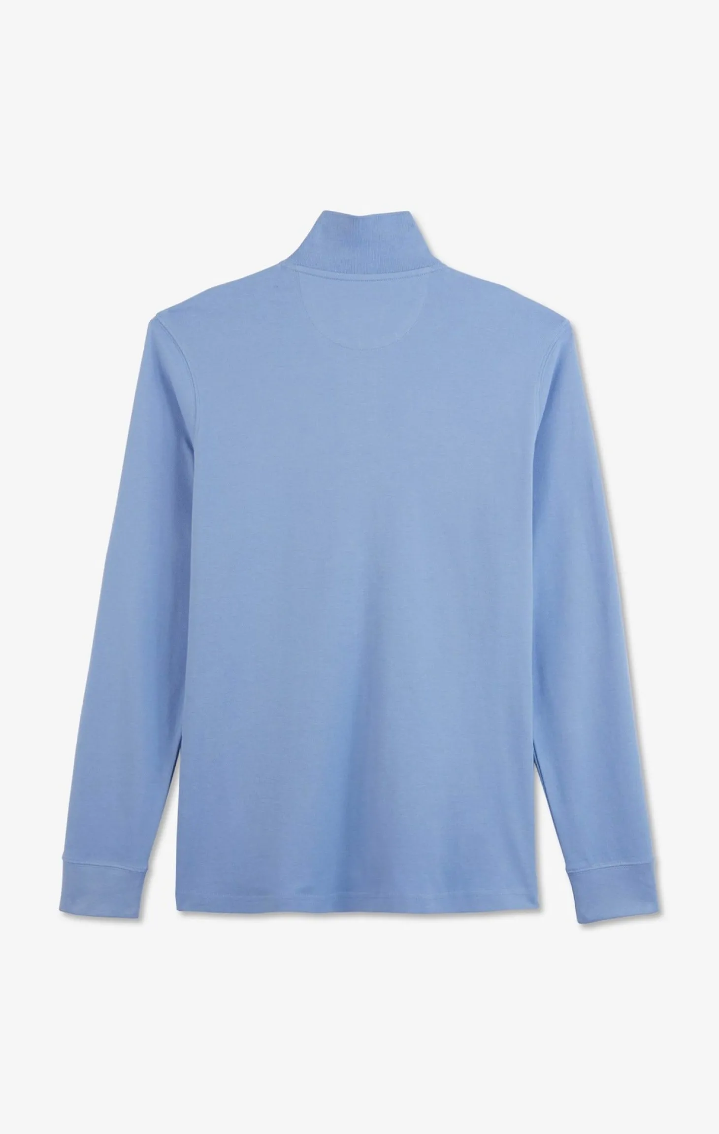 Light blue cotton polo with contrasting neck